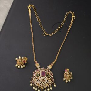 Premium matt AD stone necklace