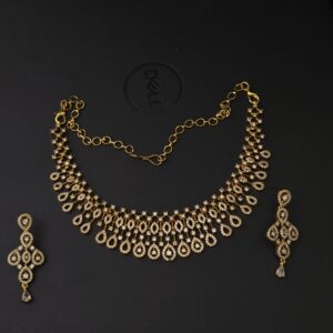  Premium matt AD stone necklace