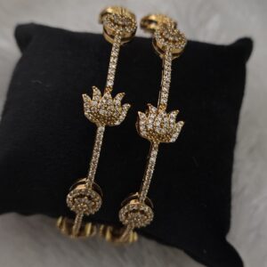 Premium foaming AD stone lotus bangle