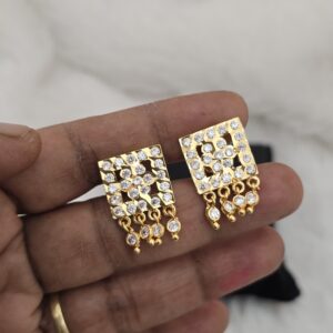 Premium impon AD stone square type drops earing 