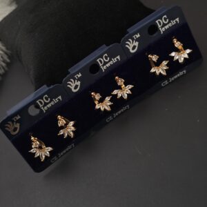 Premium rose gold AD stone stud 