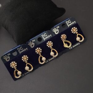 Premium rose gold AD stone stud 