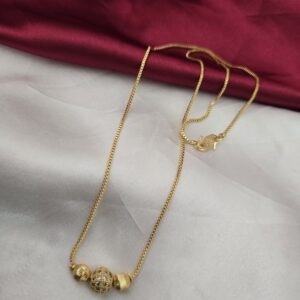 Premium Foaming 18 inch AD stone ball necklace 