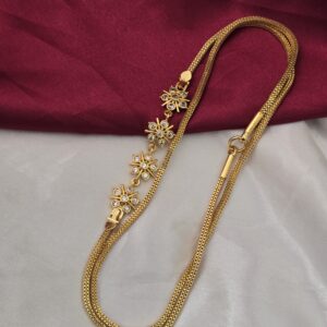 Premium foaming AD stone mugappu chain 