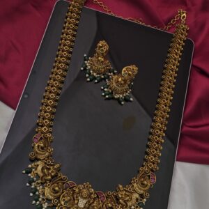 premium matt lakshmi haram with jhumka 