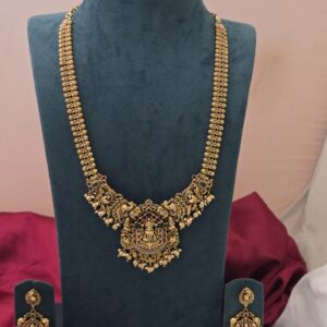 premium matt lakshmi haram with earings