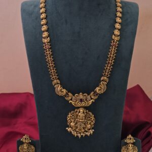 premium matt lakshmi haram with earings