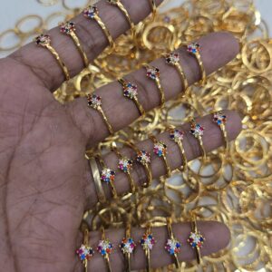 Premium foaming ad navarathna stone ad ring