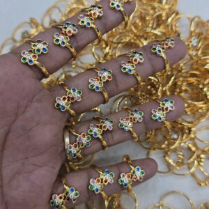 Premium foaming AD stone navaratna ring 