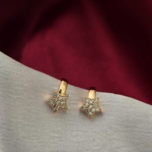  Premium rose gold AD stone no peircing stud for babies 