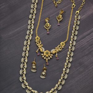  Premium matt ad stone combo with earings  