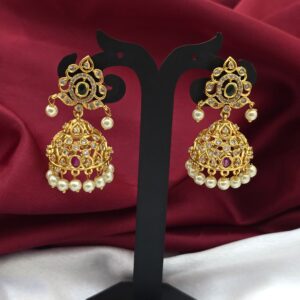 Premium matt pearl drops jhumka 