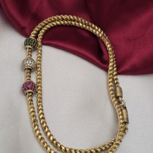 Premium impon AD stone 24 inch mugappu chain 