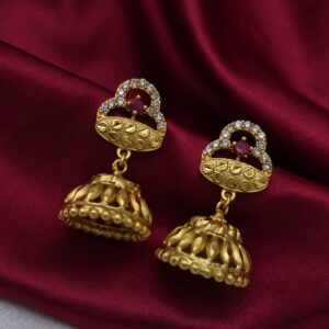 Premium foaming AD stone jhumka 