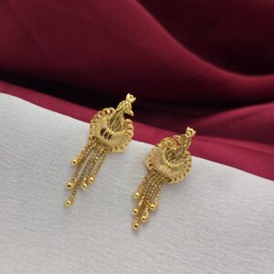 Premium foaming peacock chain drops earing