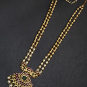 Premium matt rani haram with pearls drops 