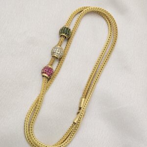 Premium impon 3 ball  AD stone mugappu chain one day offer 