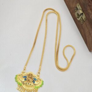 Premium foaming enamel lakshmi dollar chain 28 inch