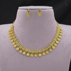 Premium matt AD stone lakshmi uncut necklace 