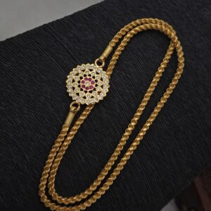 Premium impon AD stone mugappu chain