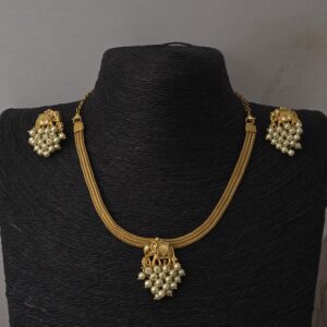 Premium mat elephant necklace comes  with various stone 