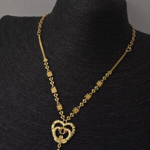 Premium foaming AD stone peacock necklace 