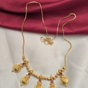Premium foaming lakshmi ruby stone necklace 