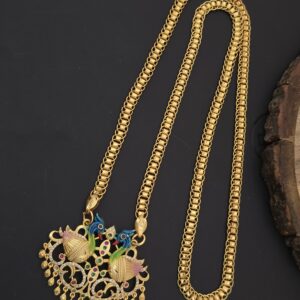 Premium foaming 32 inch ad stone enamel peacock dollar chain 