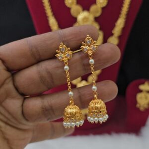 Premium  matt long Jhumka comes pearls