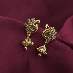 Premium foaming AD stone jhumka stud 
