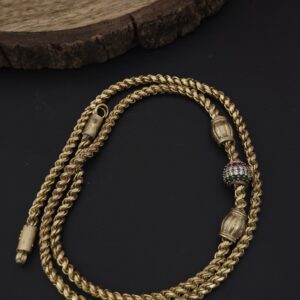 Premium impon AD stone mugappu chain 