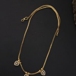 Premium foaming AD stone heart necklace 