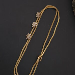 Premium foaming AD stone mugappu chain 