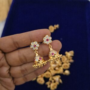  Premium impon AD stone jhumka 