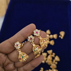 Premium impon AD stone jhumka 