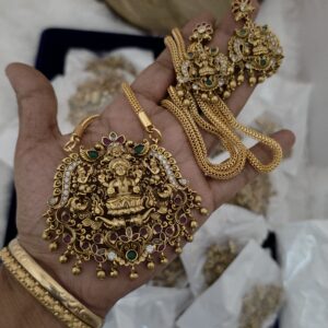 Premium quality 32 inches antique finish nakshi dollar chain