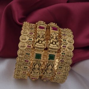 Premium matt antique finsh lakshmi bangle 
