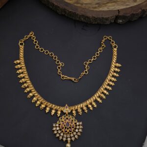 Premium matt ad stone necklace 