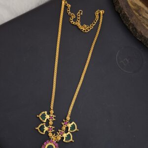 Premium foaming palak necklace 