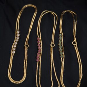 Premium foaming AD stone mugappu chain with colour options 