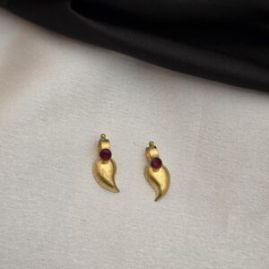 Premium foaming ruby stone manga thalli pair