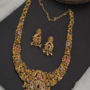 Premium matt meenakari enamel long wedding limited edition haram 