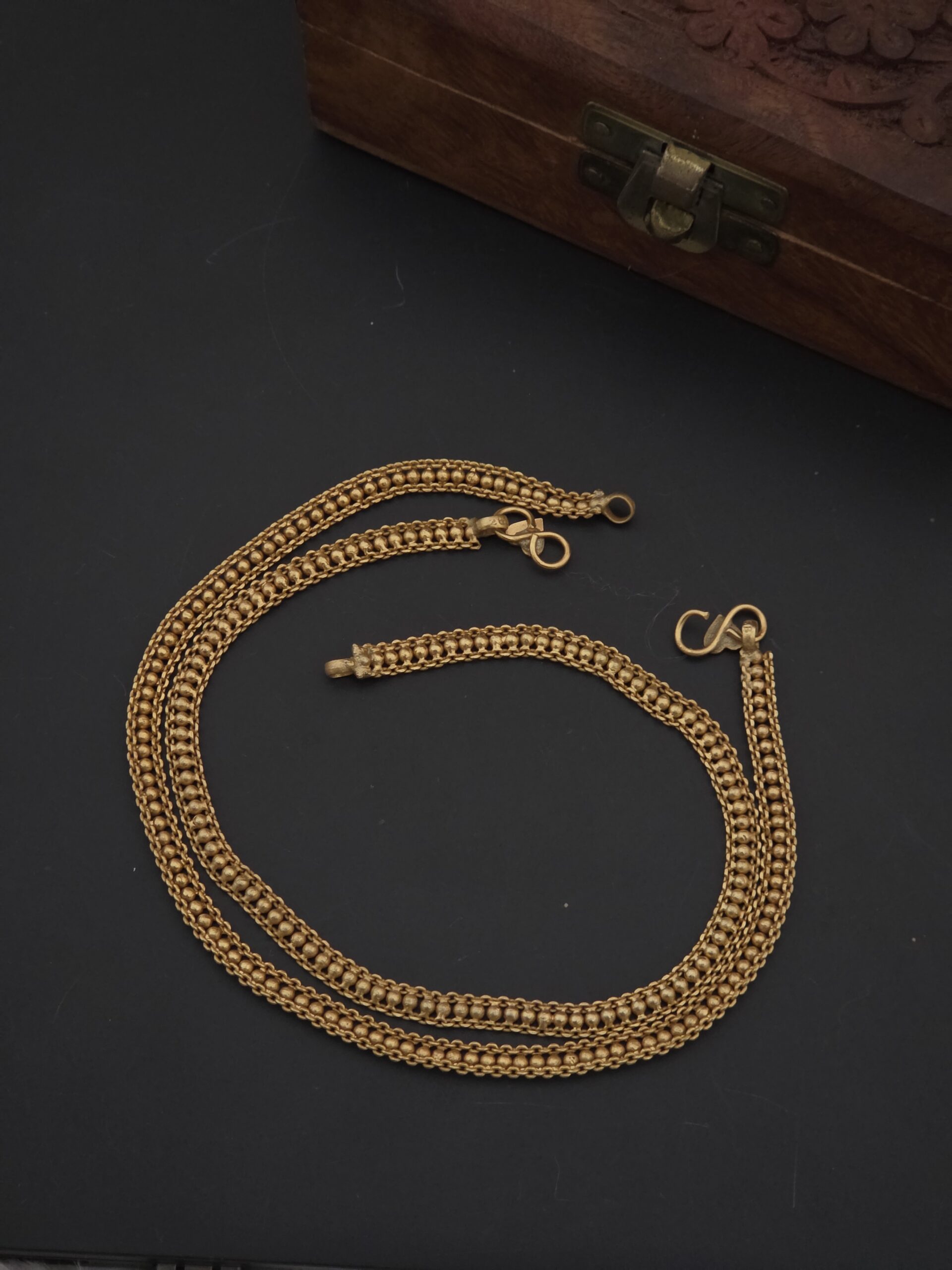 Premium impon rail type anklet
