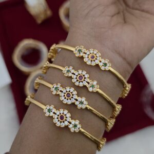 Premium foaming ad stone bangle 1 pair 