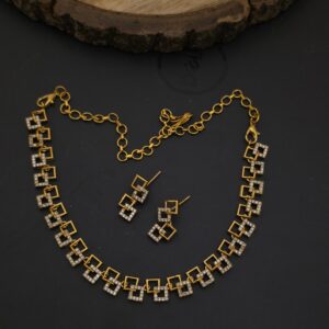 Premium matt ad stone necklace 