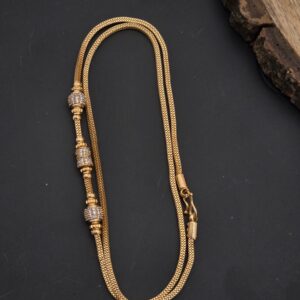 Premium foaming AD stone mugappu chain 