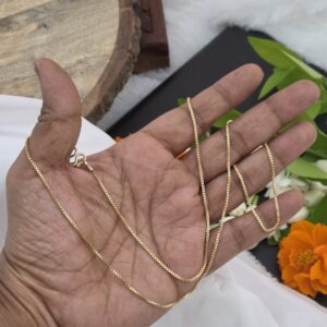 Premium impon single line square chain 24 inch