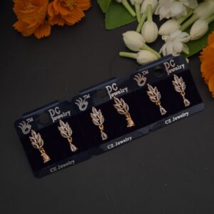 Premium rose gold ad stone drops earing 