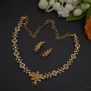 Premium matt ad stone necklace