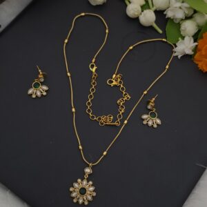 Premium matt ad stone necklace